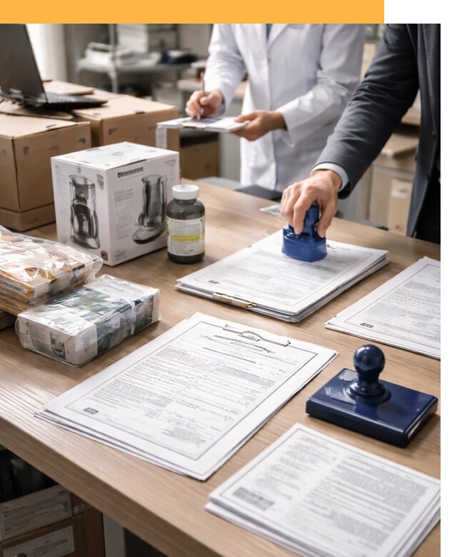 Сертификация импортных товаров от 12341 с таможенным сопровождением